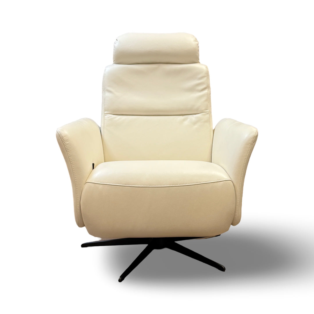 Hjort Knudsen 30" 8012 Leather Recliner Chair - White