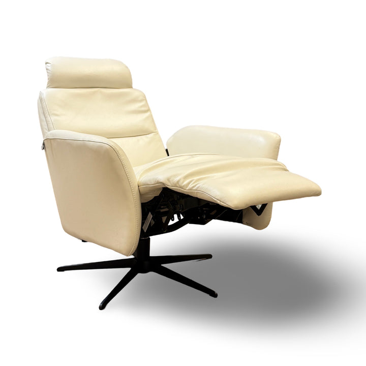 Hjort Knudsen 30" 8012 Leather Recliner Chair - White