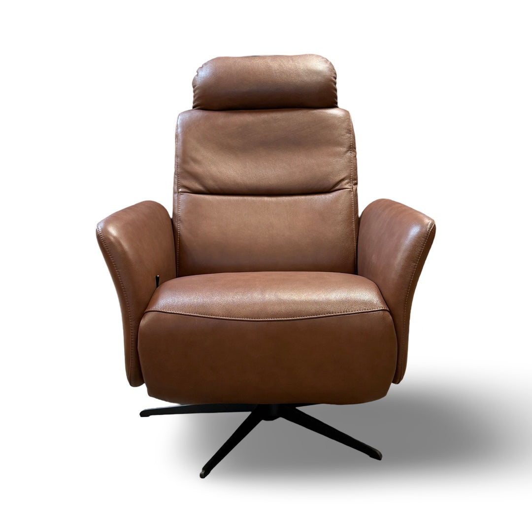 Hjort Knudsen 30" 8012 Leather Recliner Chair - Marrone