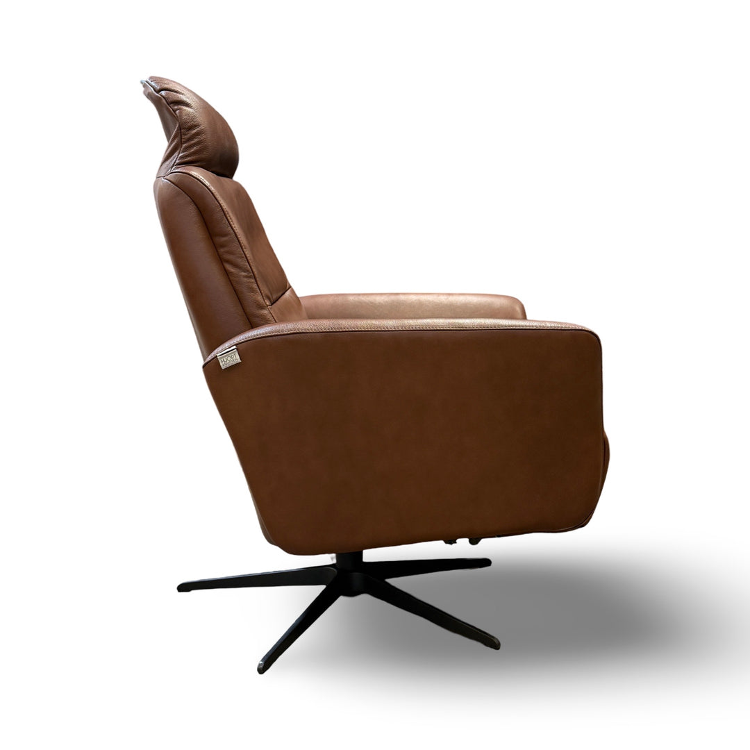 Hjort Knudsen 30" 8012 Leather Recliner Chair - Marrone