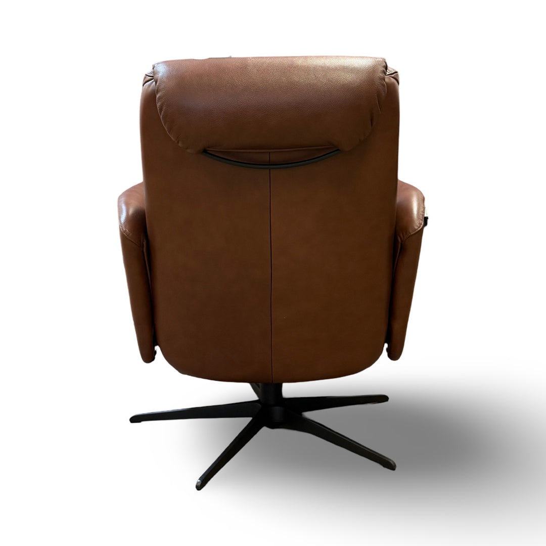 Hjort Knudsen 30" 8012 Leather Recliner Chair - Marrone