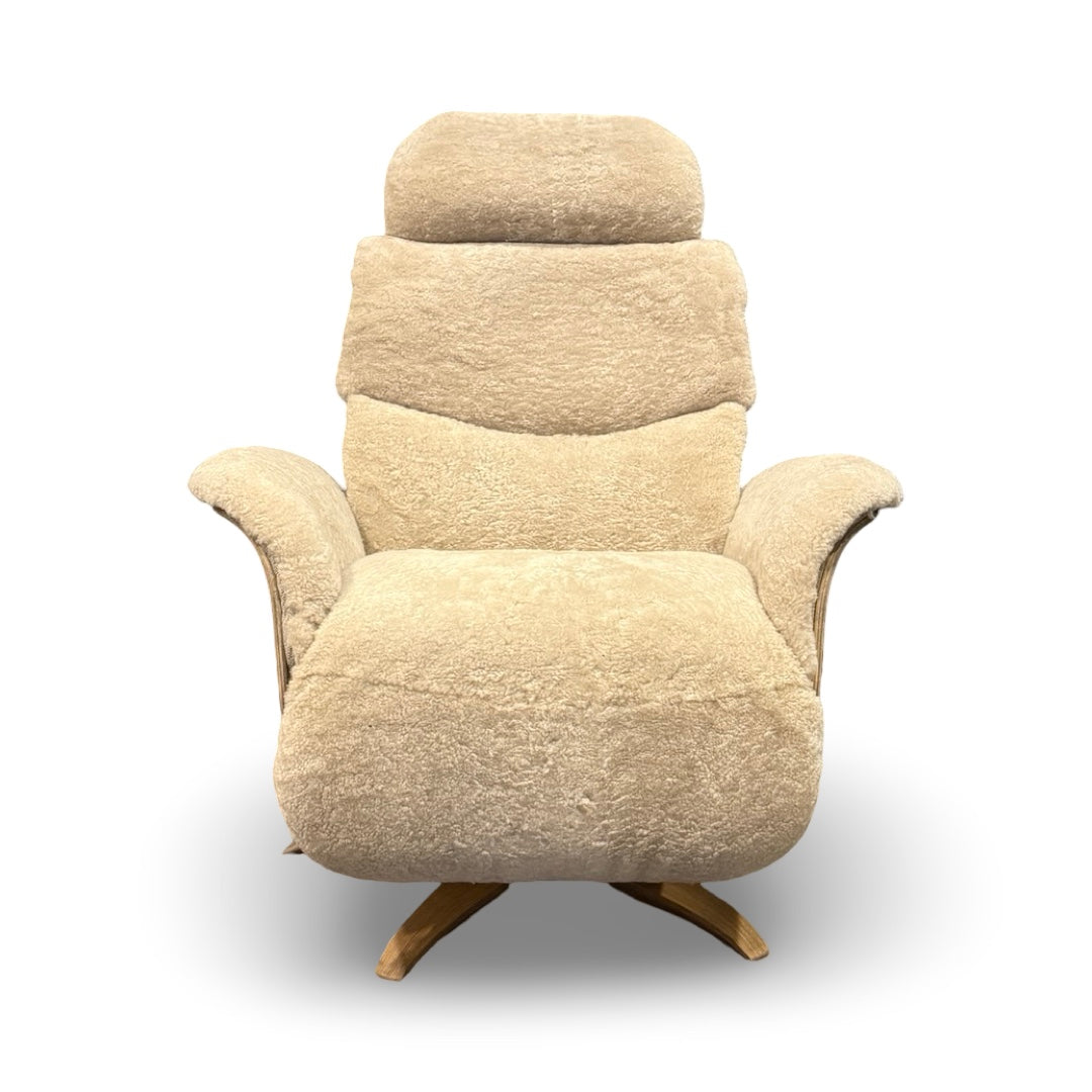 Hjort Knudsen 30" 8280 Shearling Recliner Chair - Nordic Blonde