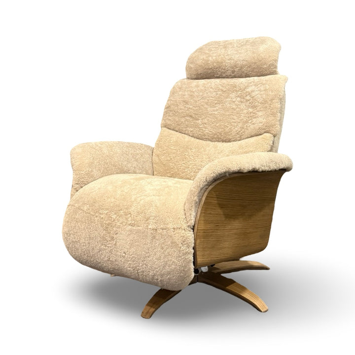 Hjort Knudsen 30" 8280 Shearling Recliner Chair - Nordic Blonde