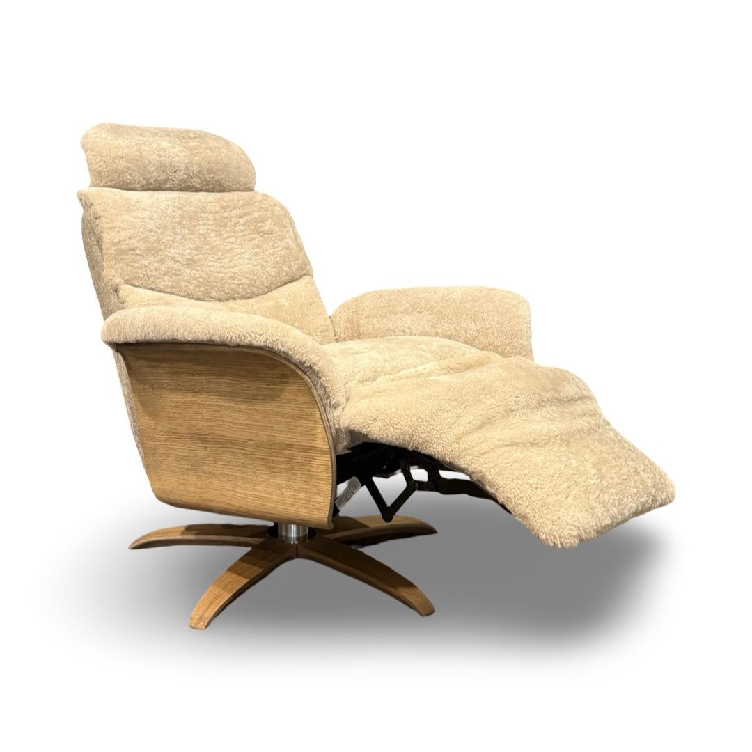 Hjort Knudsen 30" 8280 Shearling Recliner Chair - Nordic Blonde