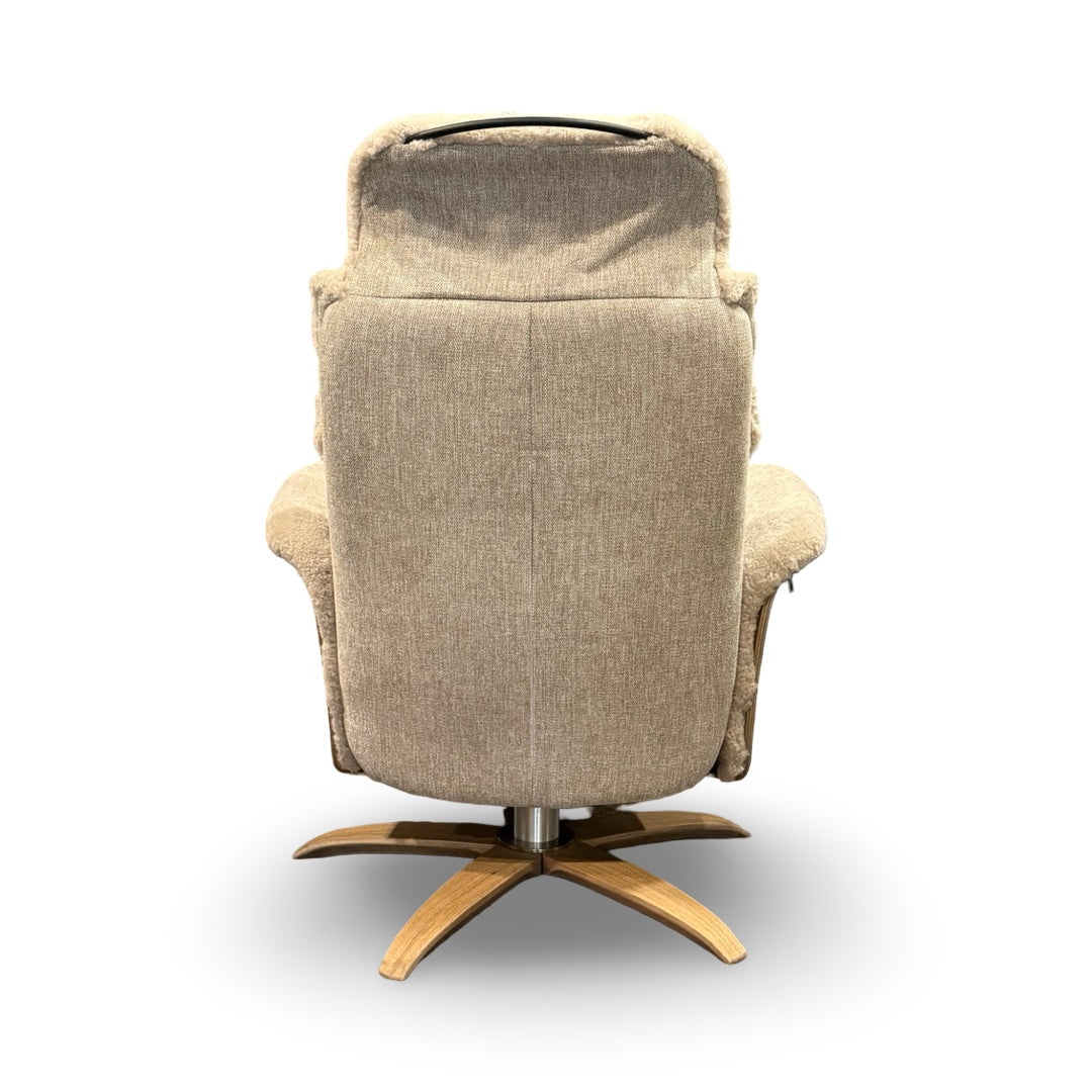 Hjort Knudsen 30" 8280 Shearling Recliner Chair - Nordic Blonde