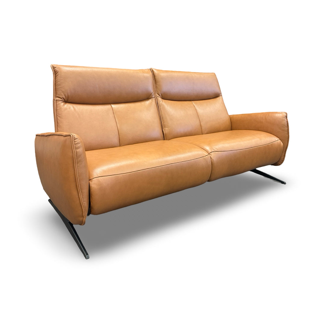 Hjort Knudsen 76" 2378 3-Seat Recliner Sofa - Light Cognac