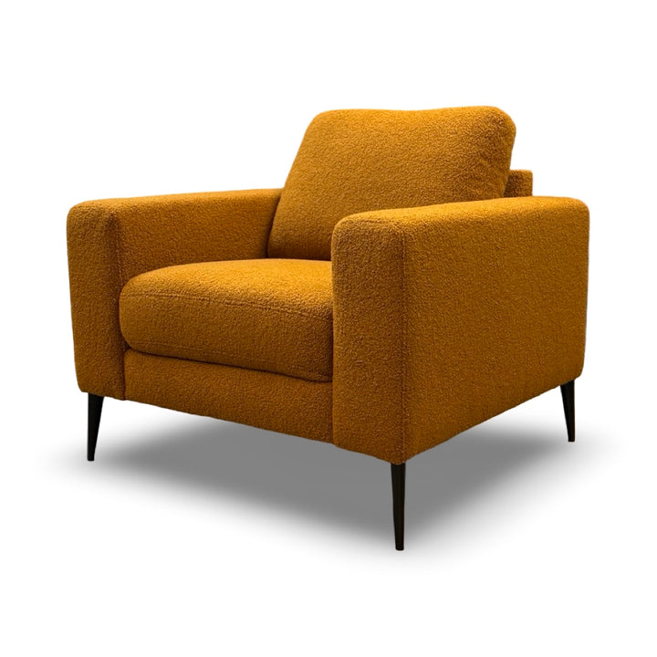 Holland 36" Teddy Fabric Accent Chair - Gold