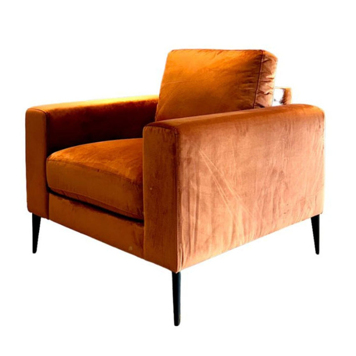 Holland Velvet Chair - Cognac