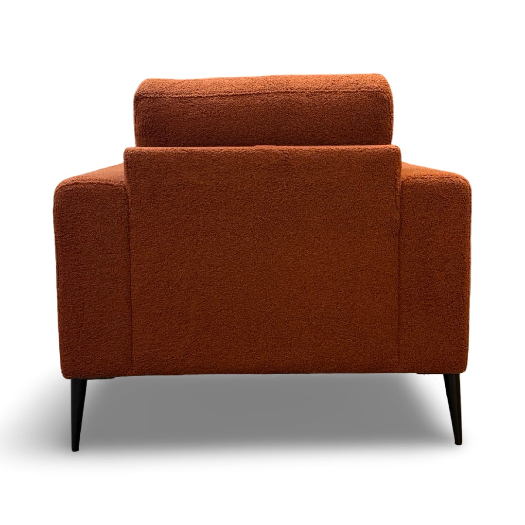 Holland 36" Teddy Fabric Accent Chair - Rust