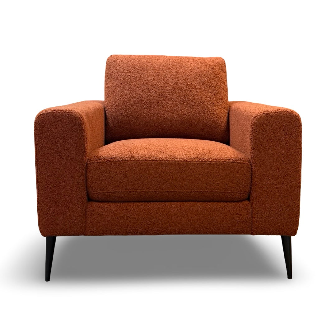 Holland 36" Teddy Fabric Accent Chair - Rust