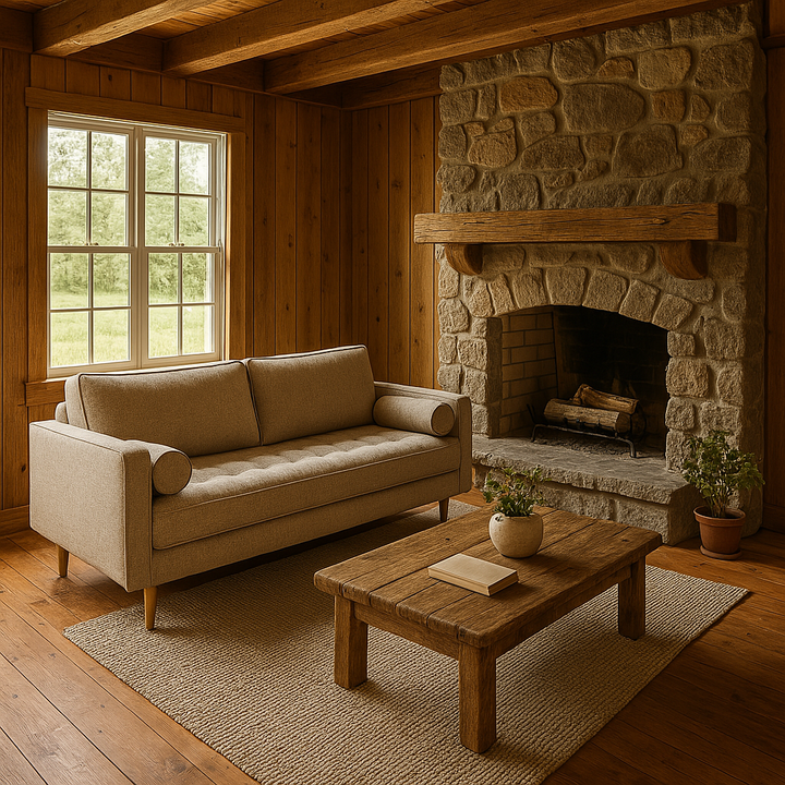 Retreat 82.75" Fabric Sofa - Cobblestone