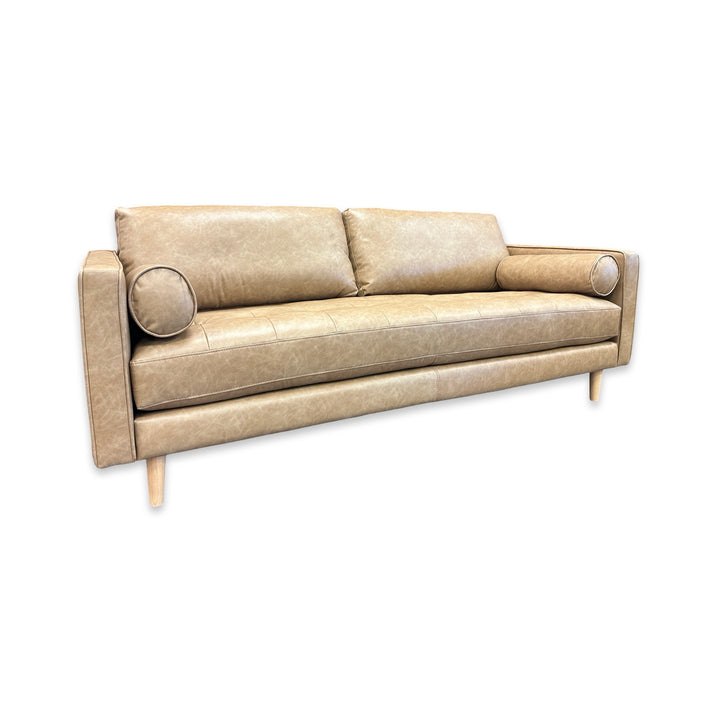 Retreat 82.75" Eco-Leather Sofa - Biscotti