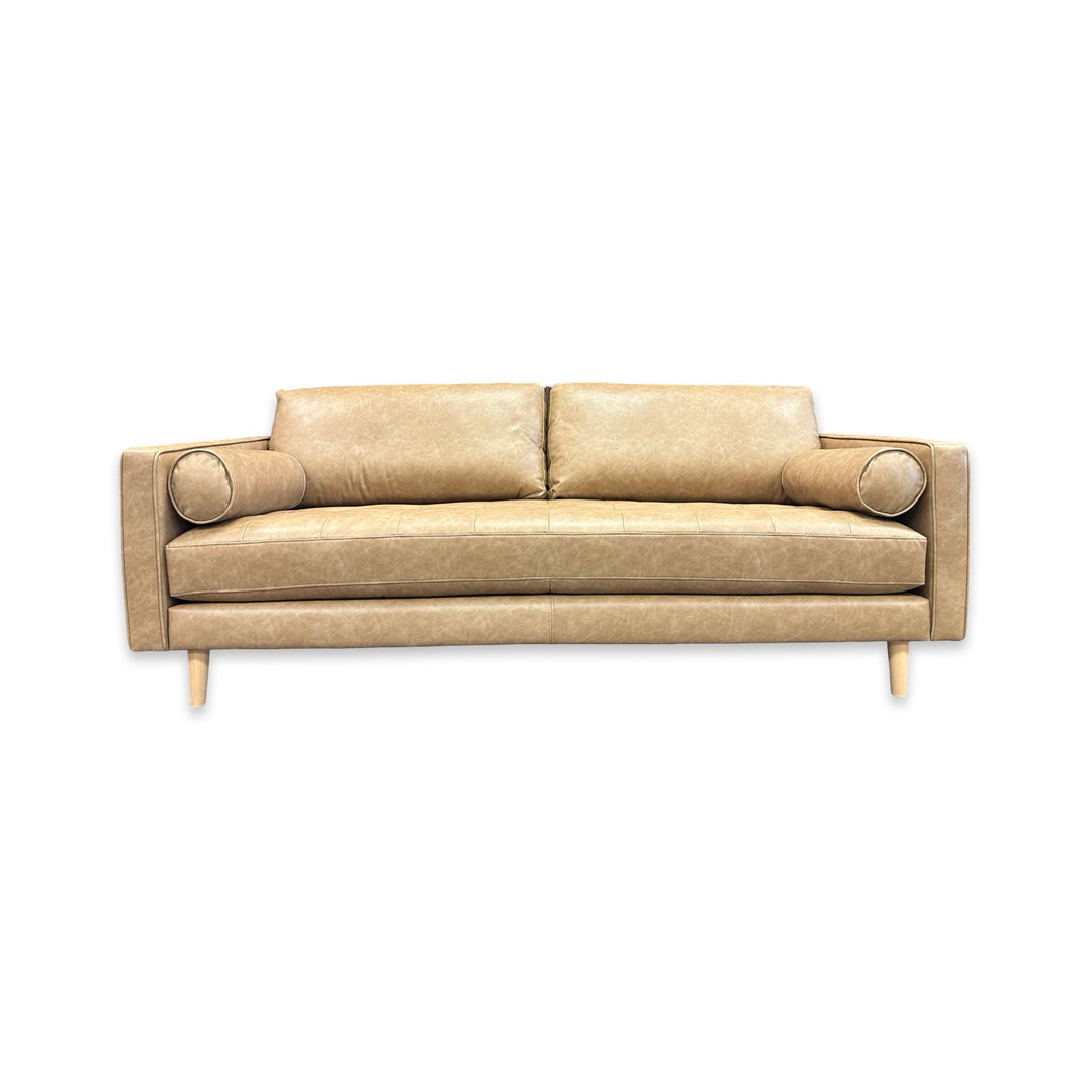 Retreat 82.75" Eco-Leather Sofa - Biscotti