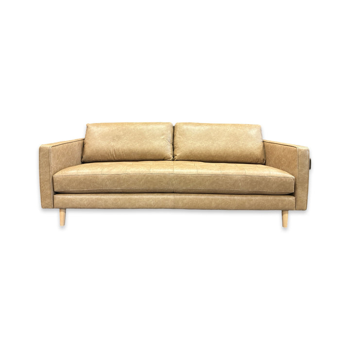 Retreat 82.75" Eco-Leather Sofa - Biscotti