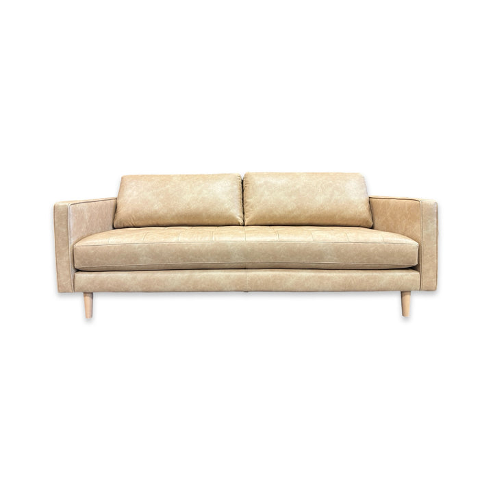 Retreat 82.75" Eco-Leather Sofa - Cappuccino