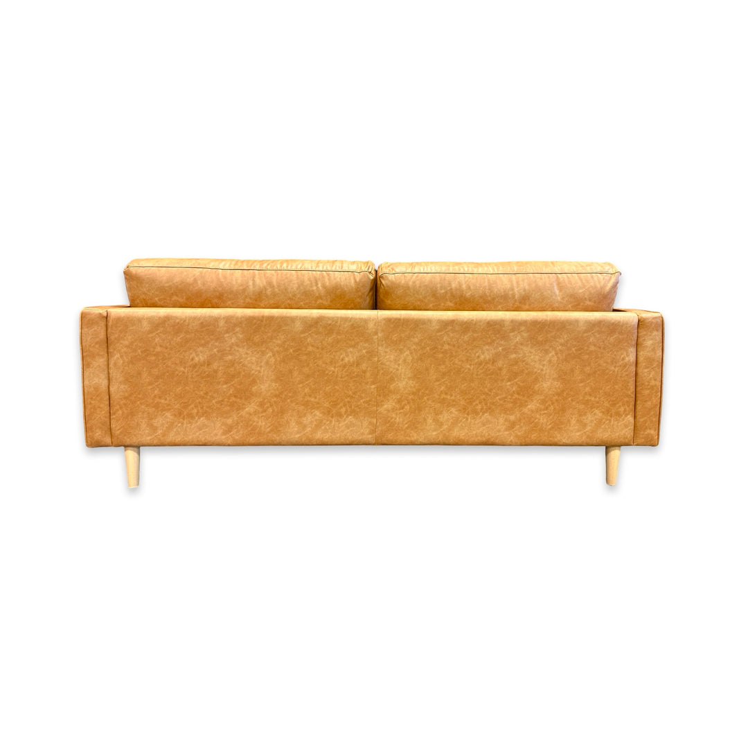 Retreat 82.75" Eco-Leather Sofa - Caramel