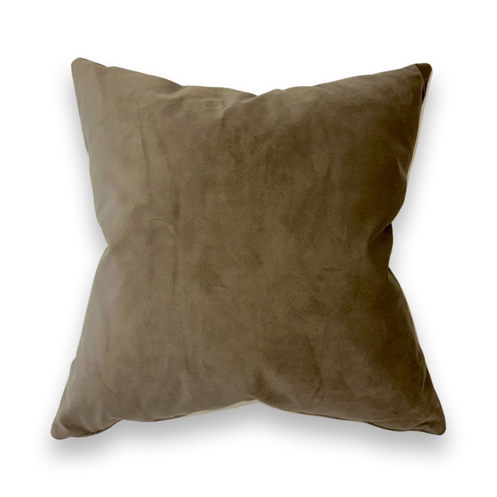 Velvet Pillows with 100% Feather Insert - Cobblestone