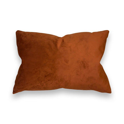 Velvet Pillows with 100% Feather Insert - Cognac