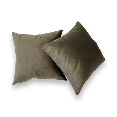 Velvet Pillows with 100% Feather Insert - Storm