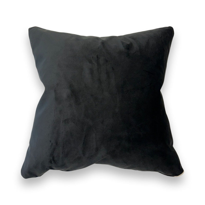 Velvet Pillows with 100% Feather Insert - Caviar