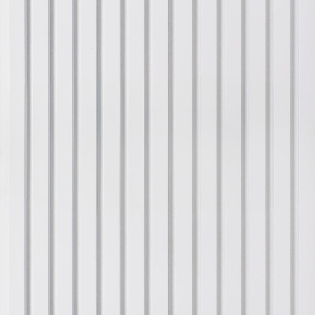 PANELUX™ White Soft Touch (White Felt) Acoustic Slat Wall Panel (9' Height)