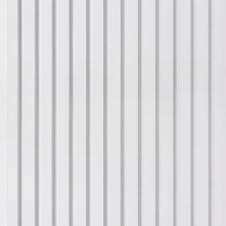 PANELUX™ White Soft Touch (White Felt) Acoustic Slat Wall Panel (9' Height)