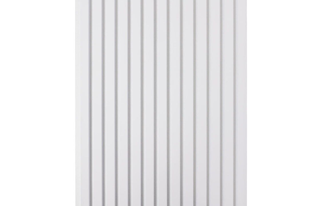 PANELUX™ White Soft Touch (White Felt) Acoustic Slat Wall Panel (9' Height)
