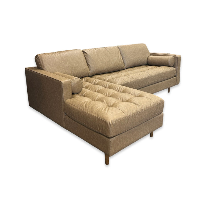 York Sectional - Maple Leather