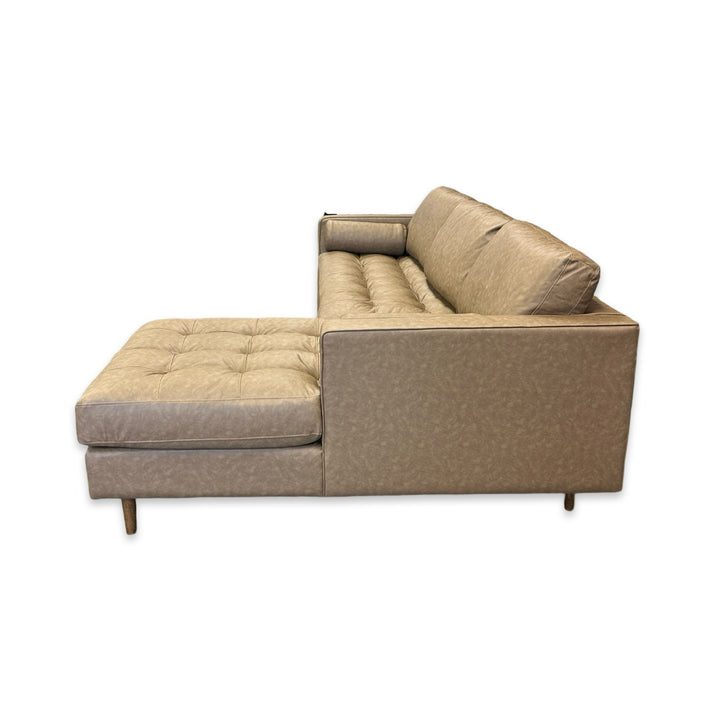 York 101" Sectional - Maple Leather