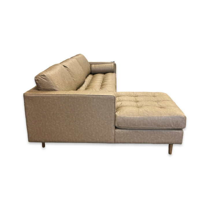 York 101" Sectional - Maple Leather