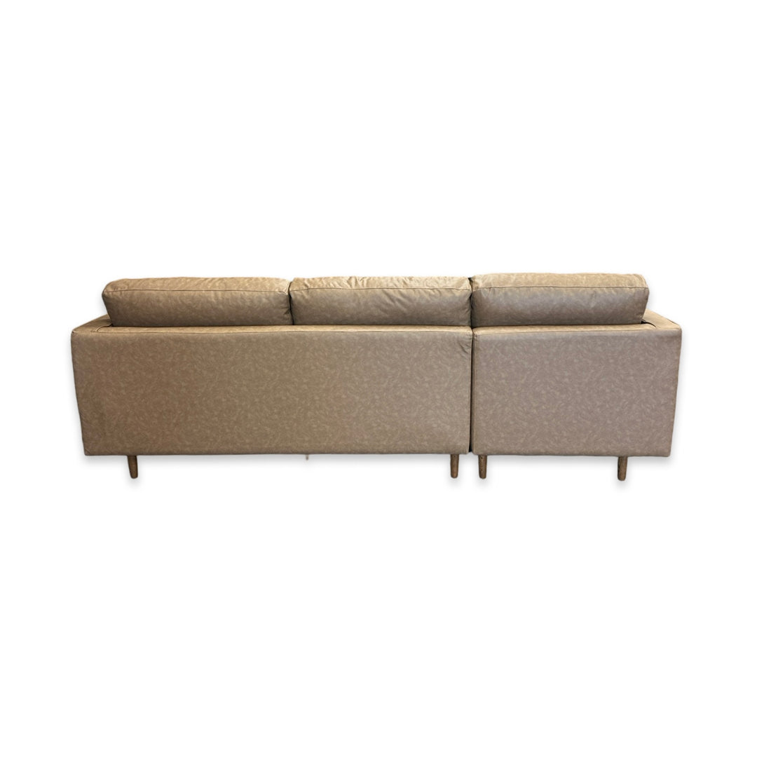 York 101" Sectional - Maple Leather