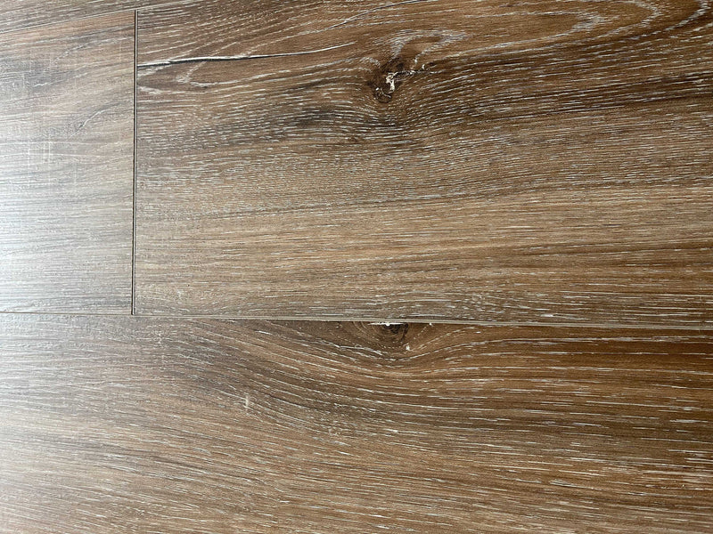 Mid toned brown SPC vinyl plank flooring