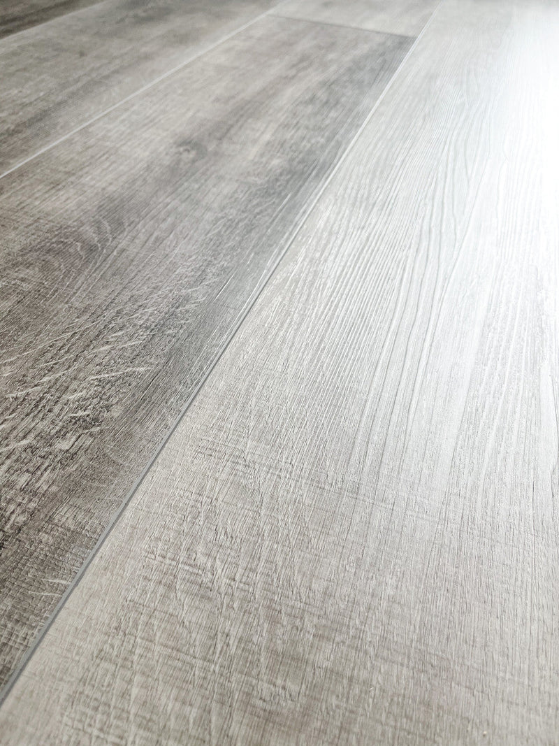 two toned grey vinyl plank flooring