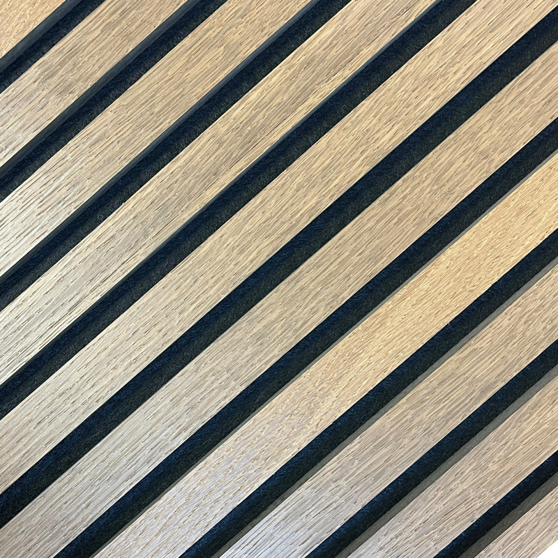 PANELUX™ Light Smoked Oak Acoustic Slat Wall Panel (9&