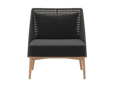 Andria Outdoor Lounge Chair - Palazzo Taupe - Regency Black