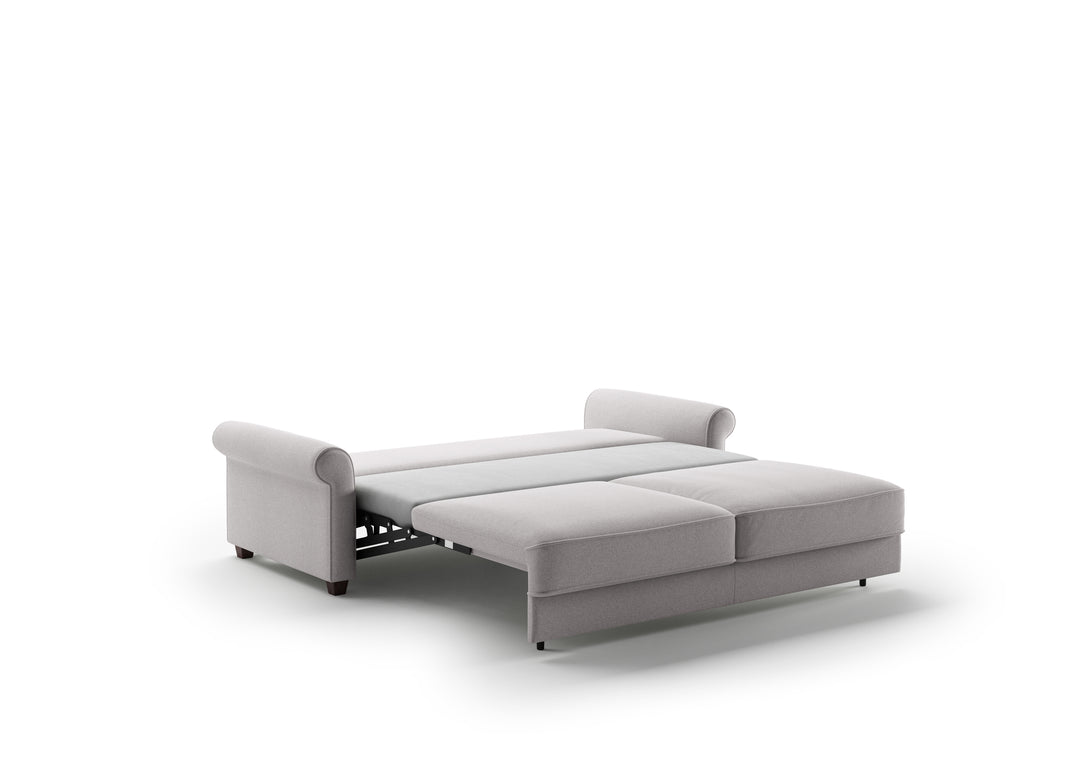 Luonto roll arm king sofa bed in pulled out position