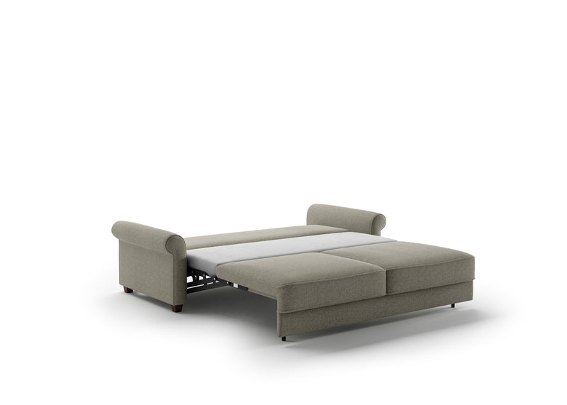 Luonto roll arm king sofa bed in pulled out position
