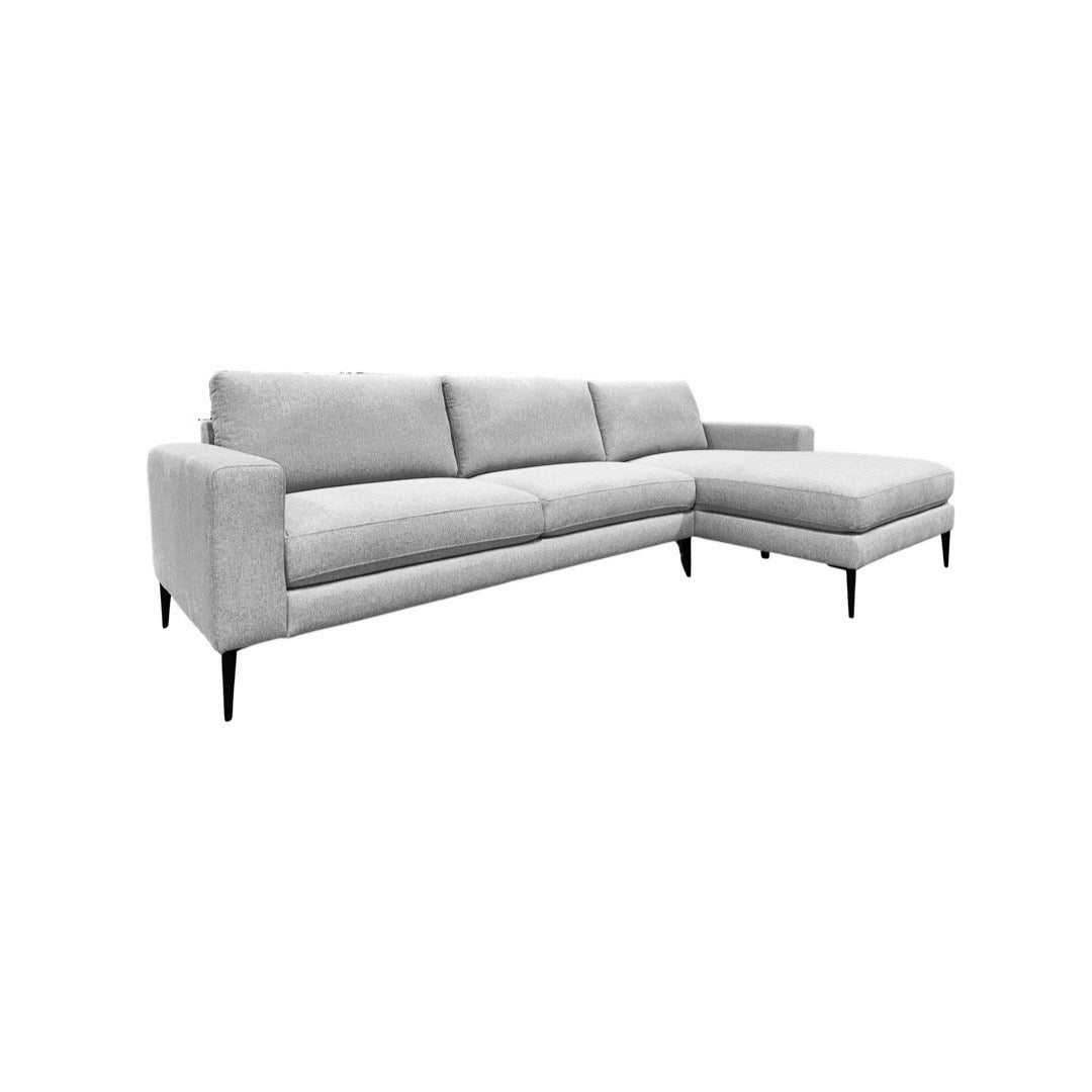 Holland Sectional RHF Chaise - Nickel