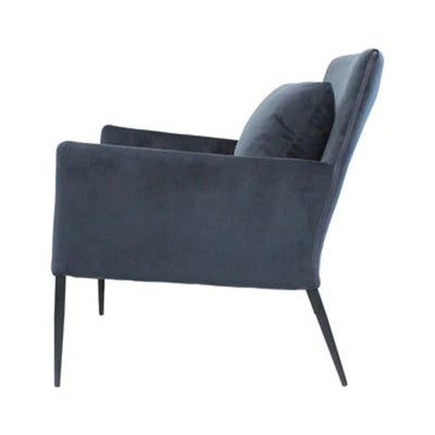 Jett Lounge Chair - Grey Velvet