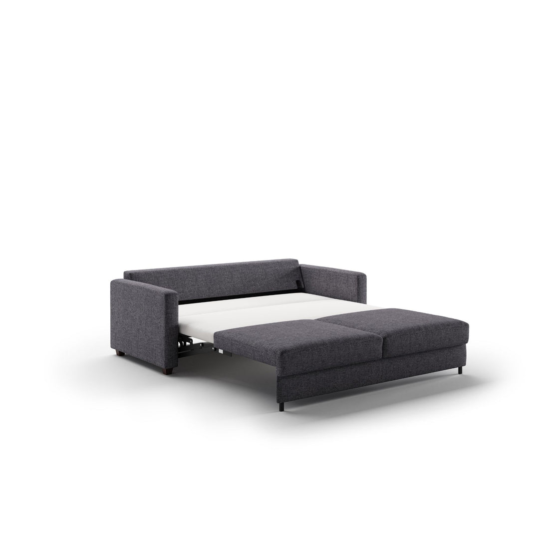 grey Luonto king sized sleeper sofa in bed position