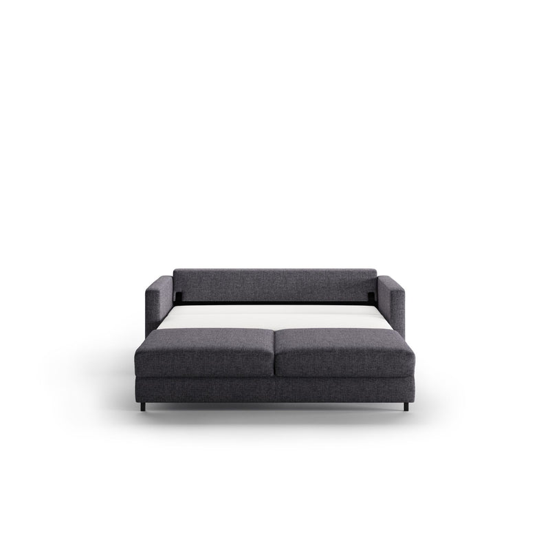 grey Luonto king sized sleeper sofa in bed position