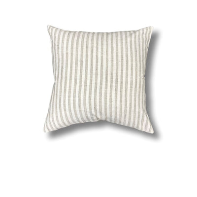 Natural Grey Stripe Pillow Cover