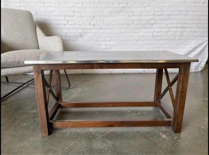 Metal Topped Coffee Table