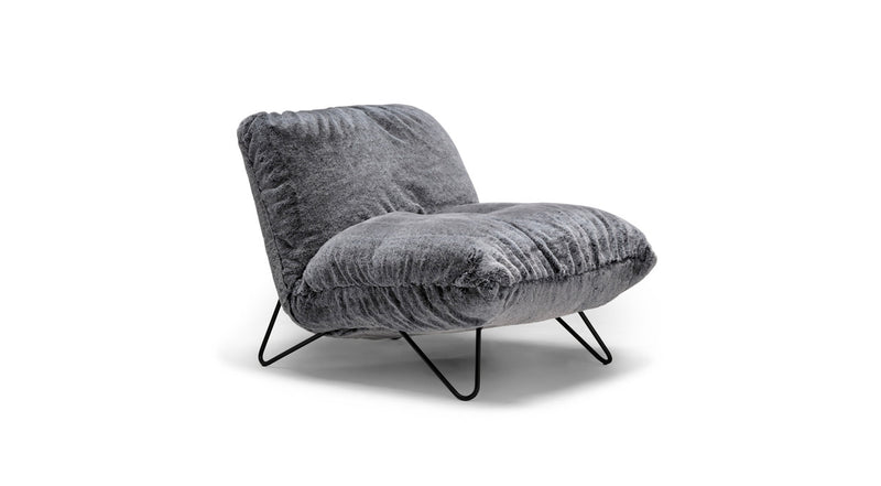 vegan fur giant cushion boho chair