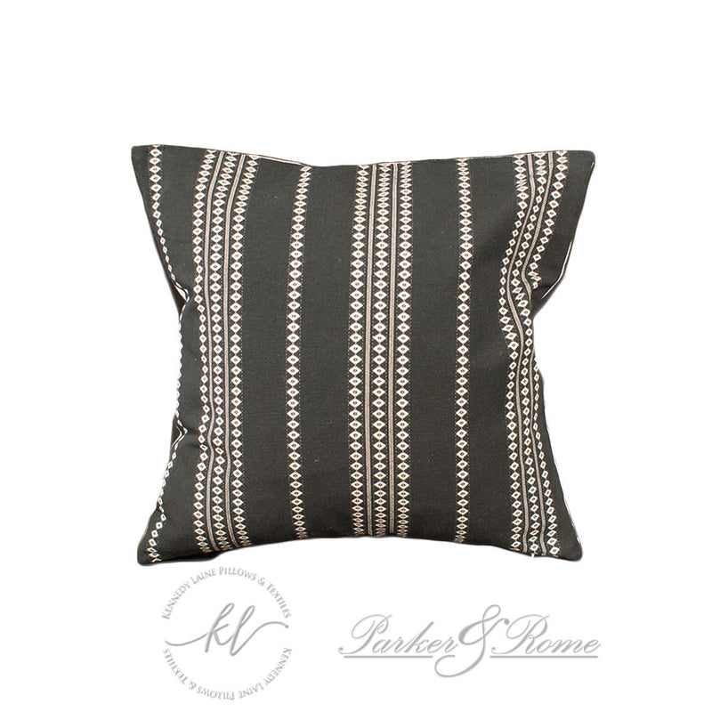 Striped diamond patterned pillow cover
