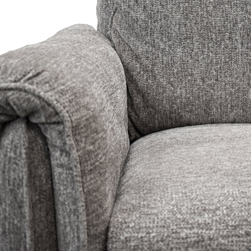 Deep Seat Grey Boucle Fabric Sofa