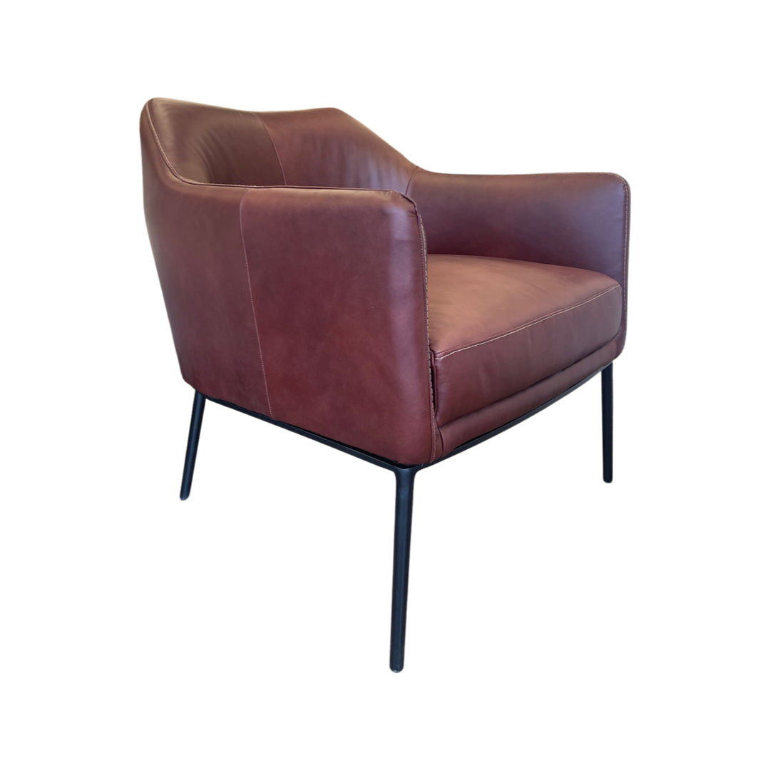 Cabernet colored accent chair