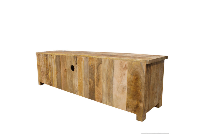 TV media console table made from solid wood