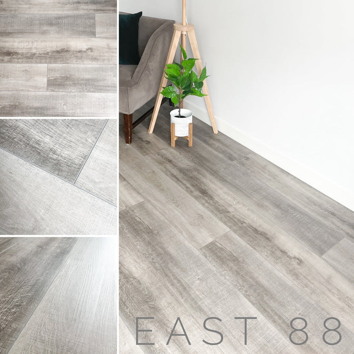 two toned grey vinyl plank flooring