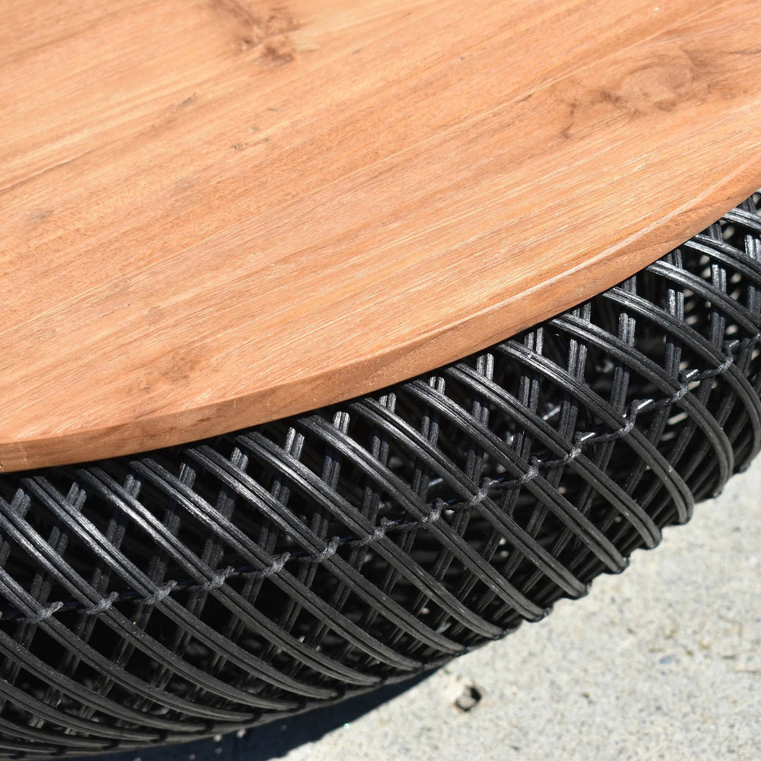 Rattan teak coffee table indonesia